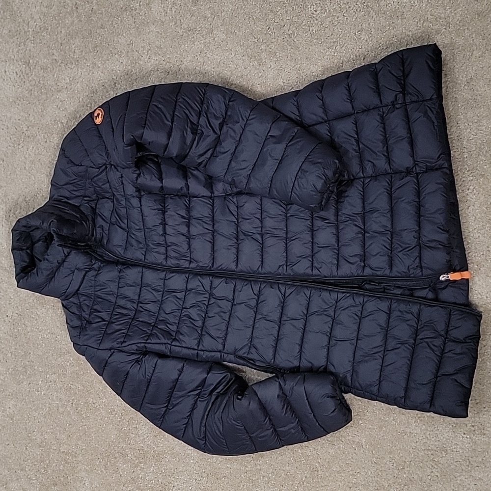 Save The Duck Ultra Light Puffer Jacket Navy Size Large